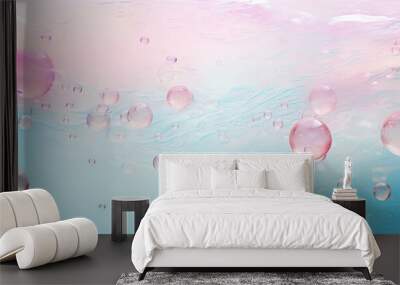 carbonated fresh water isolated pastel background Copy space Wall mural