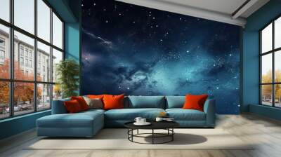 Dark interstellar space providing a starry night sky for a captivating copy space image Wall mural