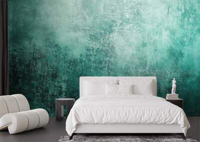 Green aqua grunge backdrop or texture. with copy space image. Place for adding text or design Wall mural