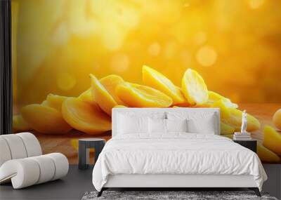 Mango Dried mango set against the background. with copy space image. Place for adding text or design Wall mural