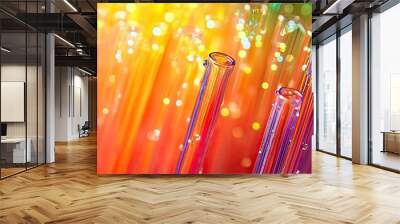 straws plastic drinking background abstract colorful full screen stock photo photograph image picture. with copy space image. Place for adding text or design Wall mural