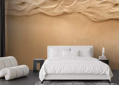 Top view of a sandy beach with a sand texture providing a copy space image Wall mural