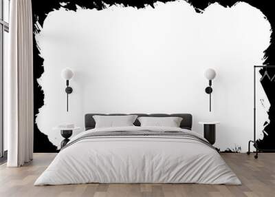 Grunge style frames are black on a white background Wall mural