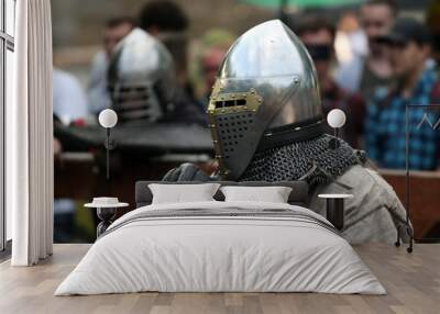 medieval knight in armor Wall mural