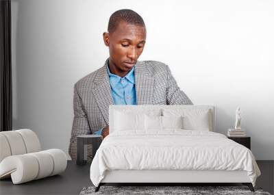 young businessman checking the time. Wall mural