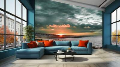 Gullane beach sunrise  Wall mural