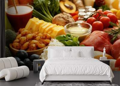 Balanced nutrition - healthy food. proper nutrition Wall mural