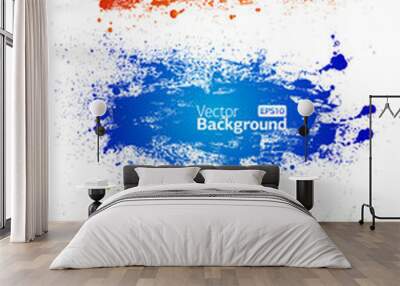 Vector colorful grunge banners on white background Wall mural