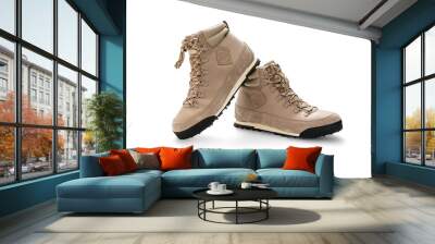 Pair of winter beige shoes Wall mural