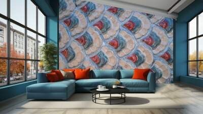 Dragon statue pattern scales in thailand Wall mural