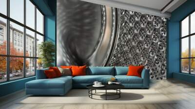 metallic texture of front load washing machine drum Wall mural