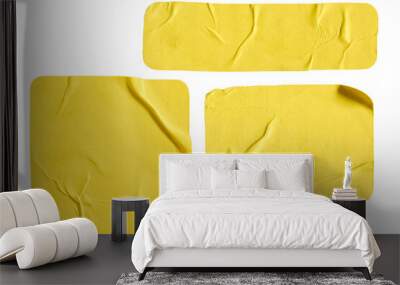 Yellow rectangular paper sticker Wall mural