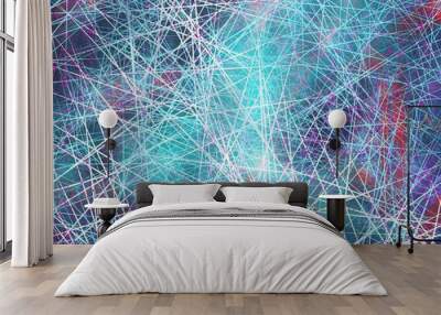 Abstract Colorful Web Wall mural