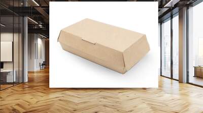 food cardboard box isolated on white background Wall mural