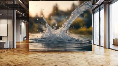 action water freshness dripped abstract liquid clean bubble clear effect1 flow drink Wall mural