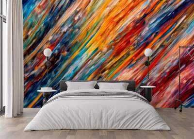 background oil texture colorful lines painting abstract colours rubber blue colourful red yellow cable green Wall mural