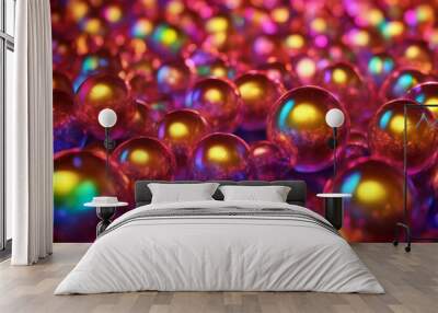 bright background wallpaper gradient Party disc balls ball disco sphere mirror club light dance christmas decoration glistering music globe glasses shiny vector circle Wall mural