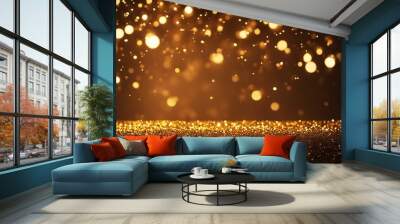 gold light blur background abstract luxury bokeh magical glitter glow moment Wall mural