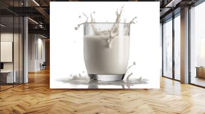 png background splash milk in glass  Wall mural