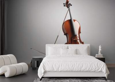 vertically cello render string instrument bow path standing background clipping no playing included black 3d people colored olated white separated violin antique isolated music Wall mural