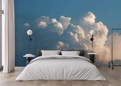 blue sky with approaching storm clouds mountains 2 Wall mural