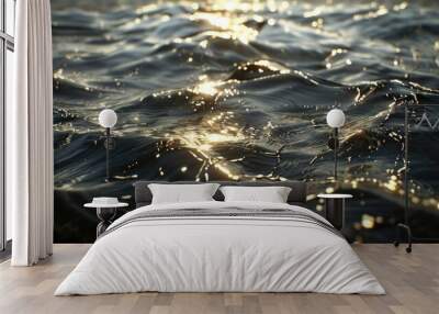 Shimmering water with subtle reflections Wall mural