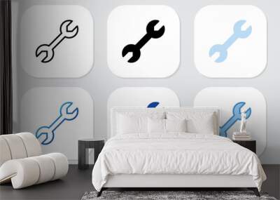 wrench icons with various design styles	 Wall mural