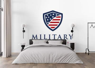 american flag logo design for veterans,presidents day template Wall mural