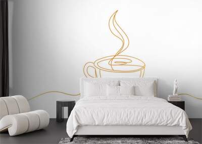 coffee cup line art style vector eps 10 Wall mural