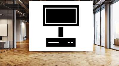 computer glyph icon Wall mural