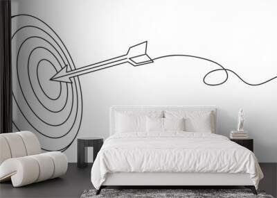 target icon line art style , target business line art vector eps 10 Wall mural