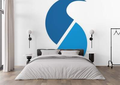 Letter S ,D elegant logo concept symbol template Wall mural