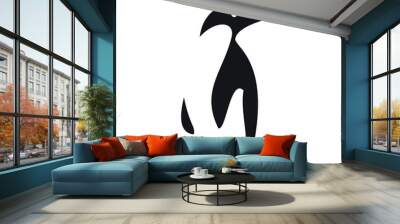 Simple penguin illustration Wall mural