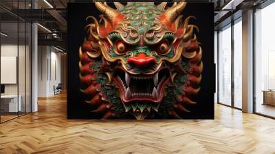 Head of chinese dragon Wall mural