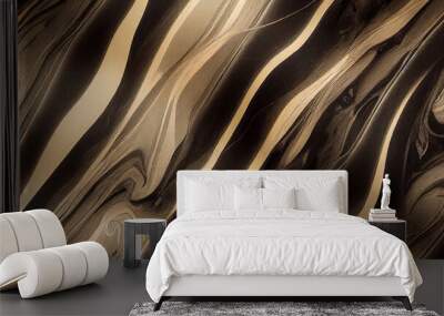 Luxury abstract fluid art painting in alcohol ink technique, mixture of multi color paints. the swirls of marble or the ripples of agate. 3D Rendering Wall mural