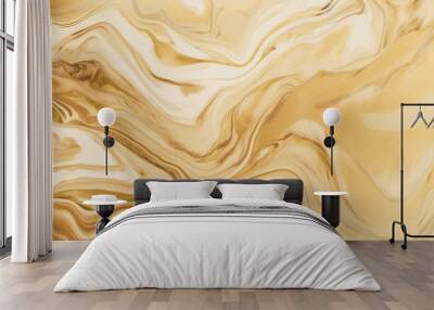 Swirls of marble or the ripples of agate. Liquid marble texture. Fluid art. abstract waves skin wall luxurious art ideas. Generative AI Wall mural