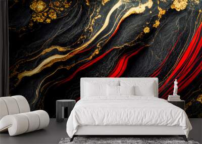 Swirls of marble or the ripples of agate. Liquid marble texture. Fluid art. abstract waves skin wall luxurious art ideas. Wall mural