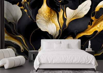 Swirls of marble or the ripples of agate. Liquid marble texture. Fluid art. abstract waves skin wall luxurious art ideas. Wall mural