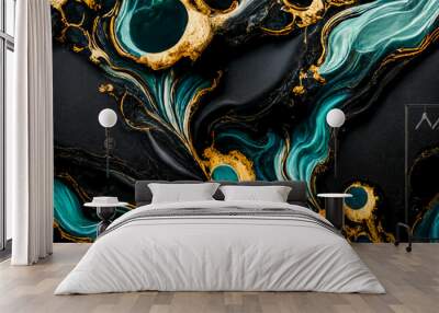 Swirls of marble or the ripples of agate. Liquid marble texture. Fluid art. abstract waves skin wall luxurious art ideas. Wall mural