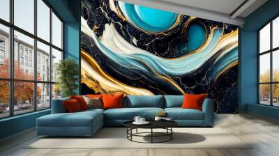 Swirls of marble or the ripples of agate. Liquid marble texture. Fluid art. abstract waves skin wall luxurious art ideas. Wall mural