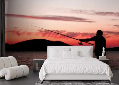 Fishing Wall mural