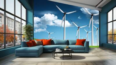 Power on blue sky Wall mural