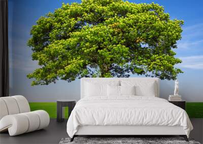 Tree on blue sky Wall mural