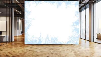 Icy border christmas holiday frame transparent background Wall mural