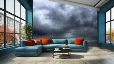 Dark cloudy sky landscape Wall mural