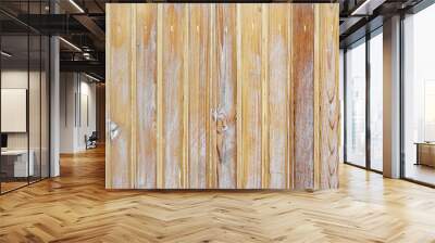 Old wooden plank texture background Wall mural