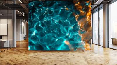  A tight shot of a shimmering pool surface, reflecting copious amounts of light Wall mural