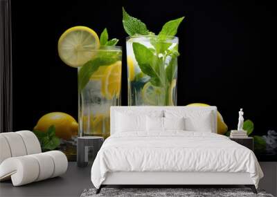 cocktail with lime and ice Wall mural