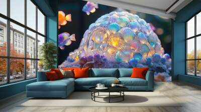 coral reef in aquarium Wall mural