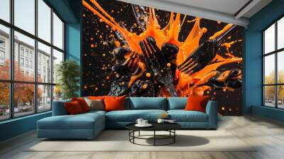 fireworks in the sky Wall mural